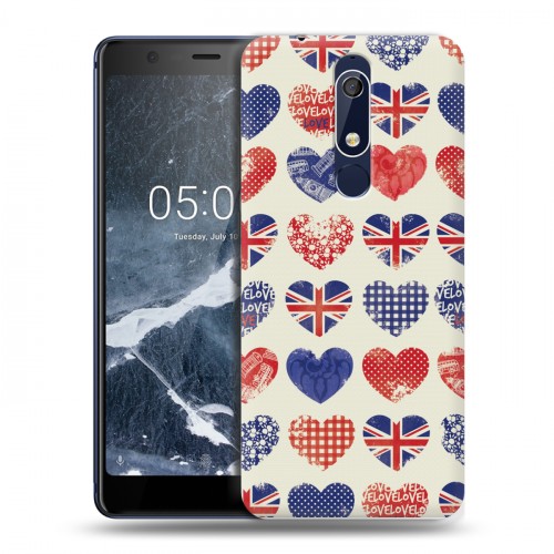 Дизайнерский пластиковый чехол для Nokia 5.1 British love