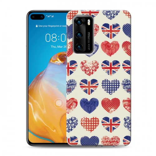 Дизайнерский пластиковый чехол для Huawei P40 British love