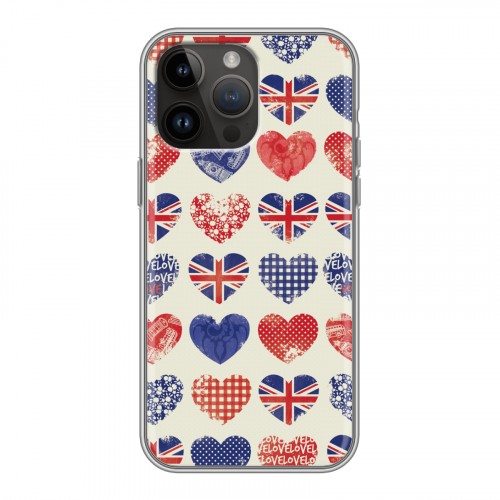 Дизайнерский силиконовый чехол для Iphone 14 Pro Max British love