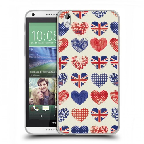 Дизайнерский пластиковый чехол для HTC Desire 816 British love