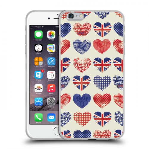 Дизайнерский силиконовый чехол для Iphone 6 Plus/6s Plus British love