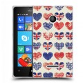 Дизайнерский пластиковый чехол для Microsoft Lumia 435 British love