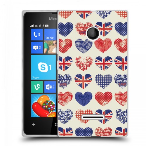 Дизайнерский пластиковый чехол для Microsoft Lumia 435 British love