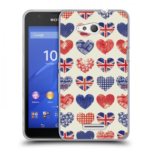 Дизайнерский пластиковый чехол для Sony Xperia E4g British love