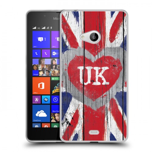 Дизайнерский пластиковый чехол для Microsoft Lumia 540 British love