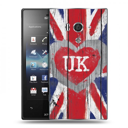 Дизайнерский пластиковый чехол для Sony Xperia acro S British love