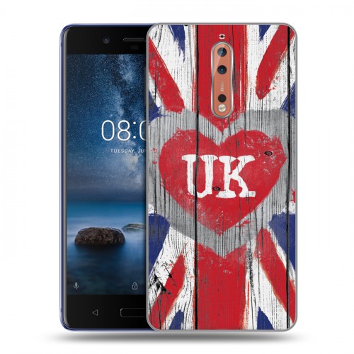 Дизайнерский пластиковый чехол для Nokia 8 British love