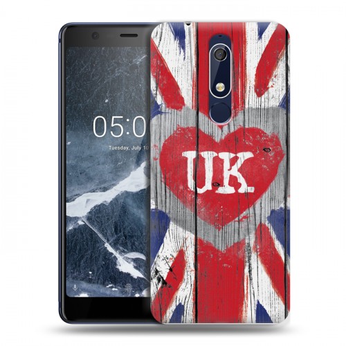 Дизайнерский пластиковый чехол для Nokia 5.1 British love