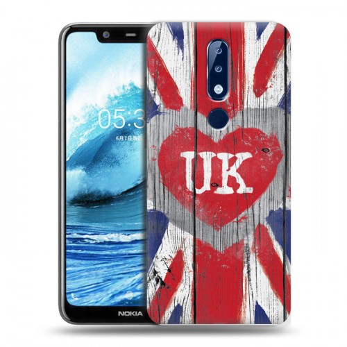 Дизайнерский силиконовый чехол для Nokia 5.1 Plus British love