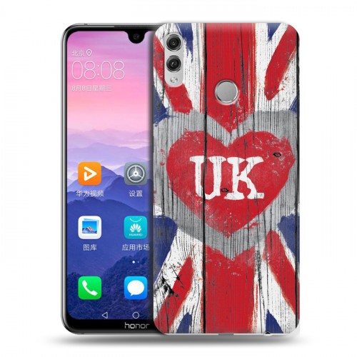 Дизайнерский пластиковый чехол для Huawei Honor 8X Max British love