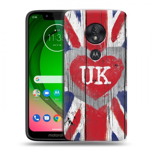 Дизайнерский пластиковый чехол для Motorola Moto G7 Play British love
