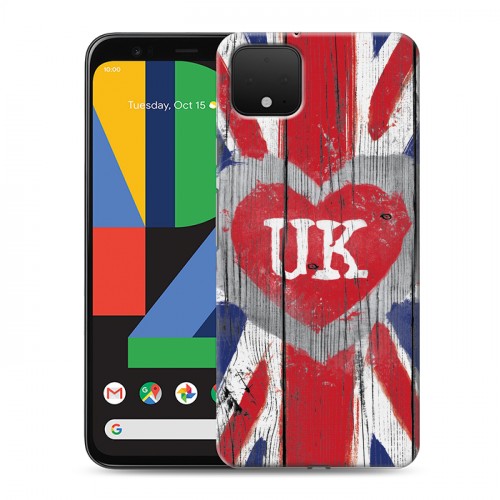 Дизайнерский пластиковый чехол для Google Pixel 4 British love