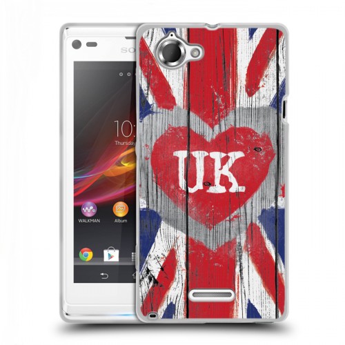 Дизайнерский пластиковый чехол для Sony Xperia L British love