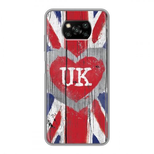 Дизайнерский силиконовый с усиленными углами чехол для Xiaomi Poco X3 British love