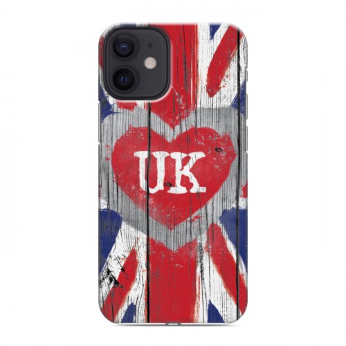 Дизайнерский силиконовый с усиленными углами чехол для Iphone 12 Mini British love