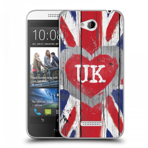 Дизайнерский силиконовый чехол для HTC Desire 616 British love