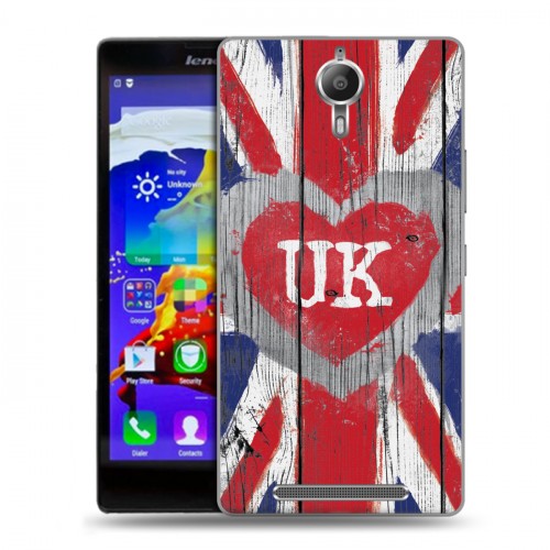 Дизайнерский пластиковый чехол для Lenovo P90 British love