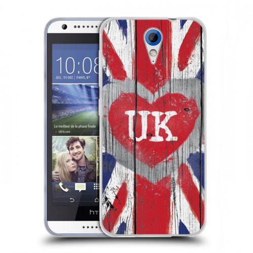 Дизайнерский пластиковый чехол для HTC Desire 620 British love