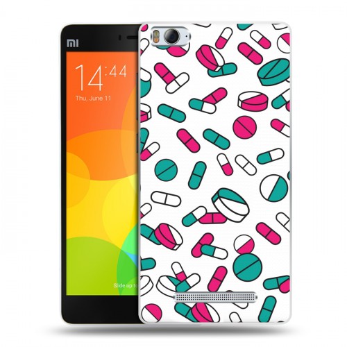 Дизайнерский пластиковый чехол для Xiaomi Mi4i Разноцветные таблетки