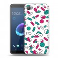 Дизайнерский пластиковый чехол для HTC Desire 12 Разноцветные таблетки