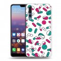 Дизайнерский силиконовый с усиленными углами чехол для Huawei P20 Pro Разноцветные таблетки