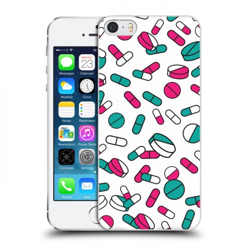 Дизайнерский пластиковый чехол для Iphone 5s Разноцветные таблетки