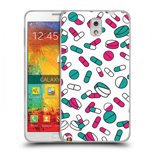 Дизайнерский пластиковый чехол для Samsung Galaxy Note 3 Разноцветные таблетки