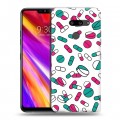 Дизайнерский пластиковый чехол для LG G8 ThinQ Разноцветные таблетки