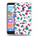 Дизайнерский пластиковый чехол для Nokia Lumia 1320 Разноцветные таблетки