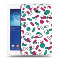 Дизайнерский силиконовый чехол для Samsung Galaxy Tab 3 Lite Разноцветные таблетки