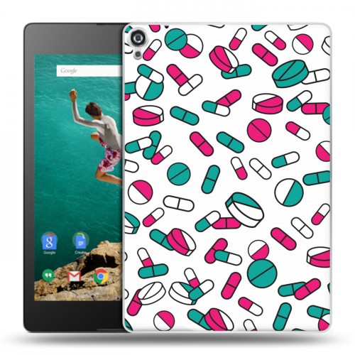 Дизайнерский пластиковый чехол для Google Nexus 9 Разноцветные таблетки