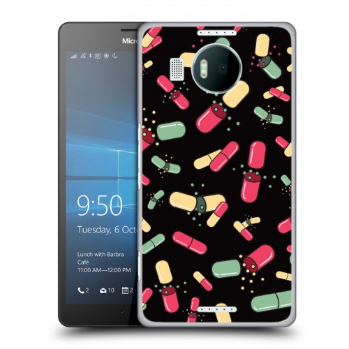 Дизайнерский пластиковый чехол для Microsoft Lumia 950 XL Разноцветные таблетки