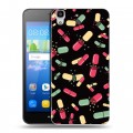 Дизайнерский пластиковый чехол для Huawei Y6 Разноцветные таблетки