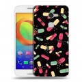 Дизайнерский пластиковый чехол для Alcatel A3 Разноцветные таблетки