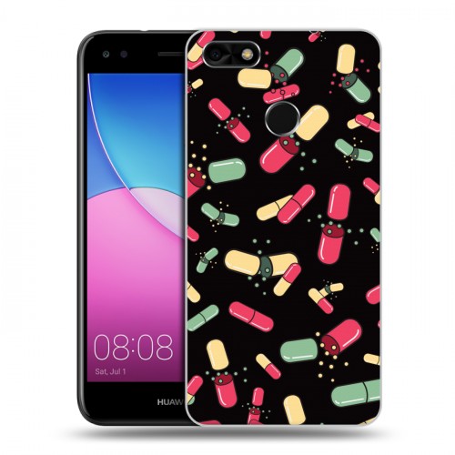 Дизайнерский пластиковый чехол для Huawei Nova Lite (2017) Разноцветные таблетки