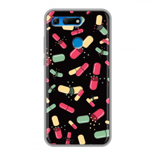 Дизайнерский пластиковый чехол для Huawei Honor View 20 Разноцветные таблетки