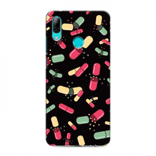 Дизайнерский пластиковый чехол для Huawei P Smart (2019) Разноцветные таблетки