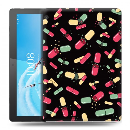 Дизайнерский силиконовый чехол для Lenovo Tab M10 Разноцветные таблетки