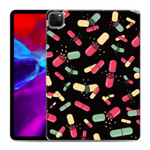 Дизайнерский силиконовый с усиленными углами чехол для Ipad Pro 11 (2020) Разноцветные таблетки