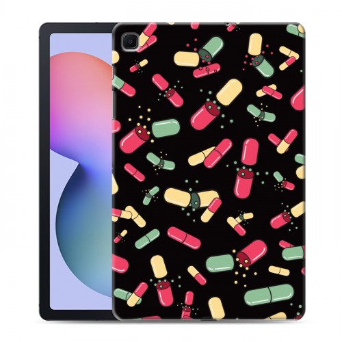 Дизайнерский силиконовый чехол для Samsung Galaxy Tab S6 Lite Разноцветные таблетки