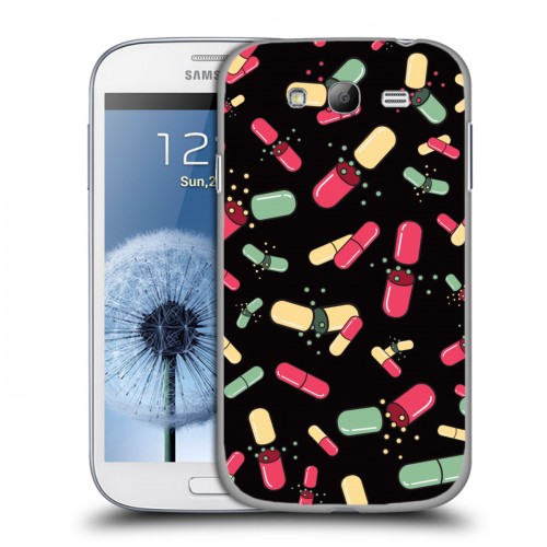 Дизайнерский пластиковый чехол для Samsung Galaxy Grand Разноцветные таблетки