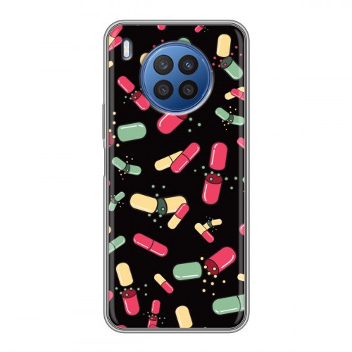 Дизайнерский пластиковый чехол для Huawei Nova 8i Разноцветные таблетки