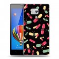 Дизайнерский пластиковый чехол для Huawei Honor 3 Разноцветные таблетки