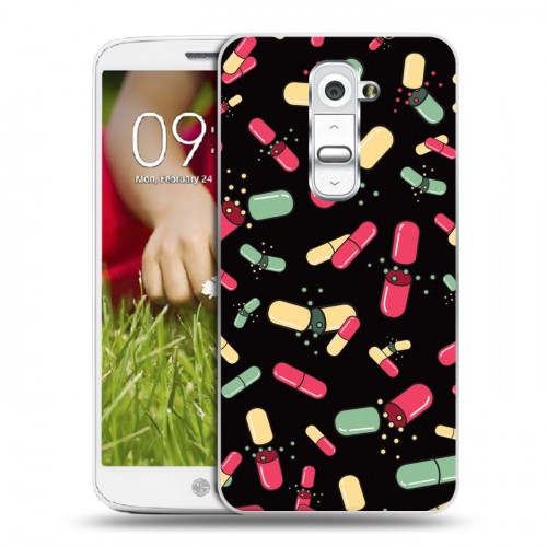 Дизайнерский пластиковый чехол для LG Optimus G2 mini Разноцветные таблетки