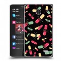 Дизайнерский пластиковый чехол для Nokia X Разноцветные таблетки