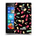 Дизайнерский пластиковый чехол для Microsoft Lumia 435 Разноцветные таблетки