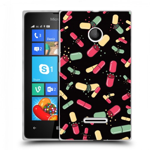 Дизайнерский пластиковый чехол для Microsoft Lumia 435 Разноцветные таблетки