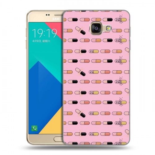 Дизайнерский силиконовый чехол для Samsung Galaxy A9 Разноцветные таблетки