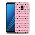 Дизайнерский пластиковый чехол для Samsung Galaxy A8 Plus (2018) Разноцветные таблетки