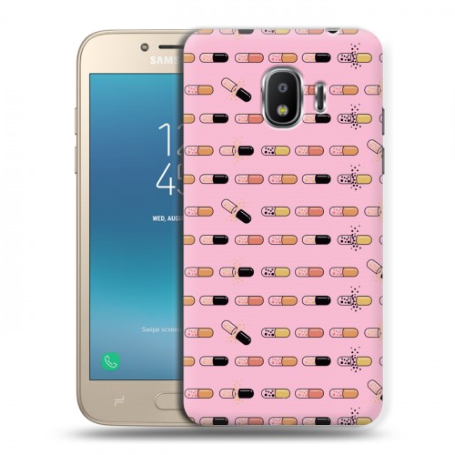Дизайнерский пластиковый чехол для Samsung Galaxy J2 (2018) Разноцветные таблетки